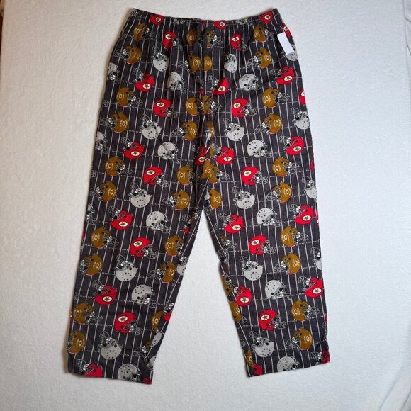 Joe Boxer Unisex Football Flannel Pajama Pants Size L NWT #1410 - Picture 2 of 4